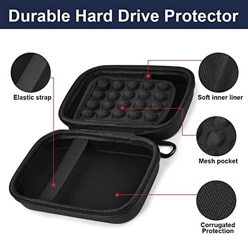 AMFUN Portable Hard Drive Case with Compartments