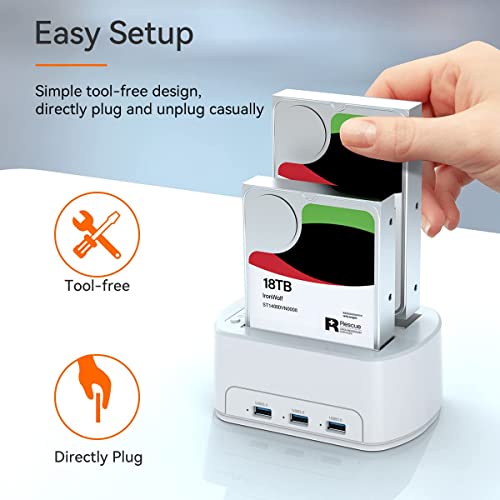 Dual Bay USB3.0 Hard Drive Dock for Gaming Laptops