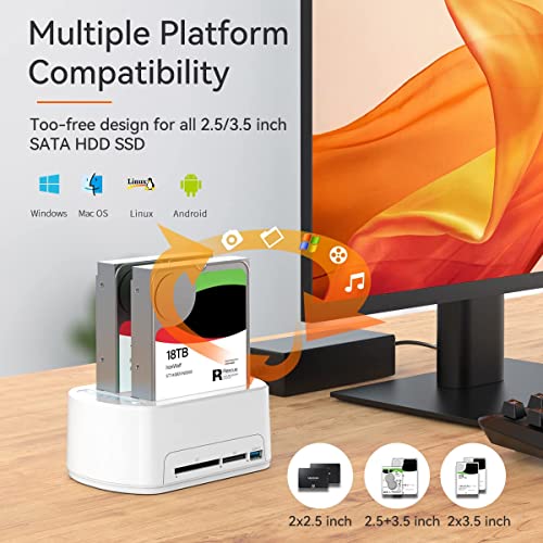 Dual Bay USB3.0 Hard Drive Dock for Gaming Laptops