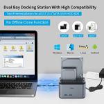 Aluminum Dual Bay SATA HDD Docking Station with USB3.0