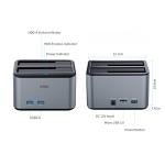 Aluminum Dual Bay SATA HDD Docking Station with USB3.0