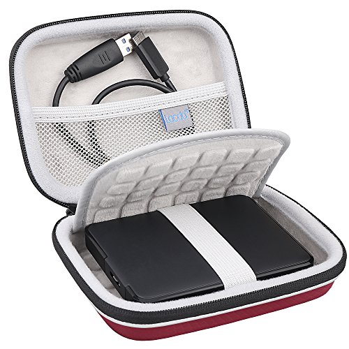 Red Travel Case for WD External Hard Drive