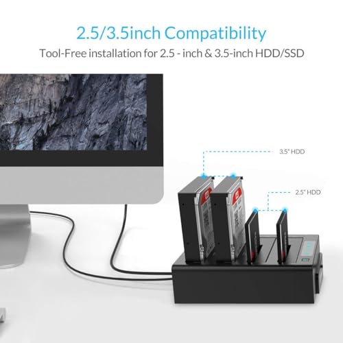ORICO 40TB 4 Bay External Hard Drive Dock