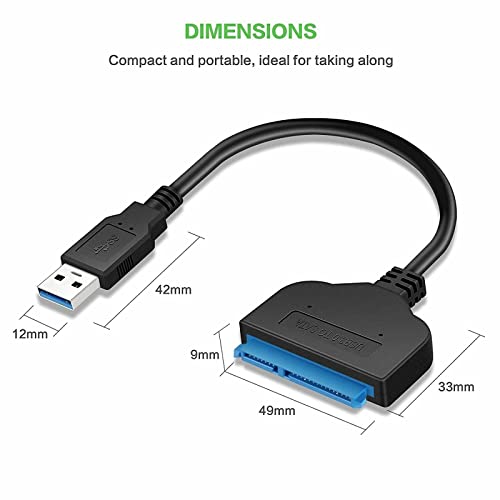 USB 3.0 to SATA 2.5" Hard Drive Adapter Cable