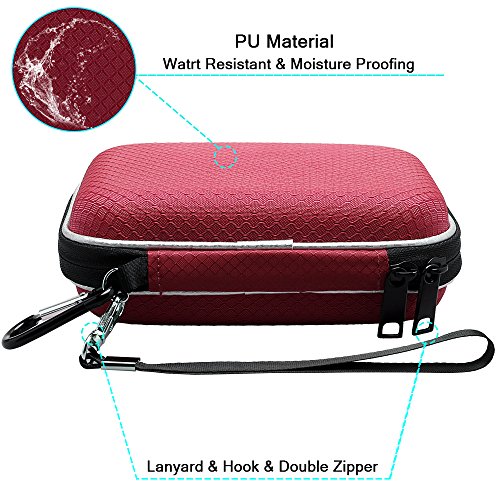 Red Travel Case for WD External Hard Drive