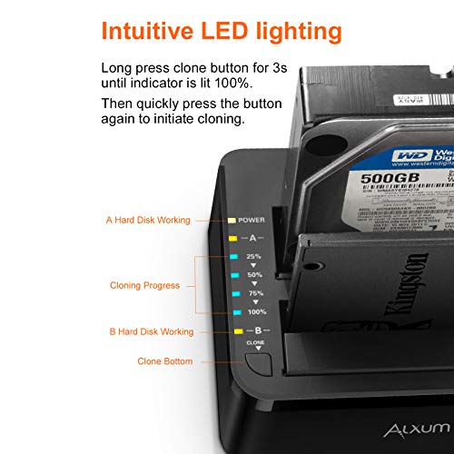 Alxum 2-Bay SATA Hard Drive Docking Station
