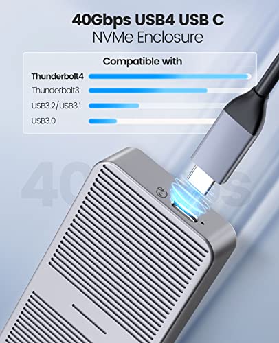 Aluminum NVME SSD Enclosure for Gaming Laptops Gray