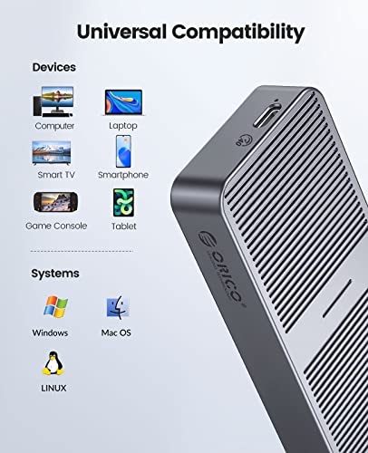 Aluminum NVME SSD Enclosure for Gaming Laptops Gray