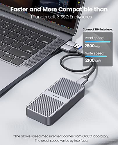 Aluminum NVME SSD Enclosure for Gaming Laptops Gray