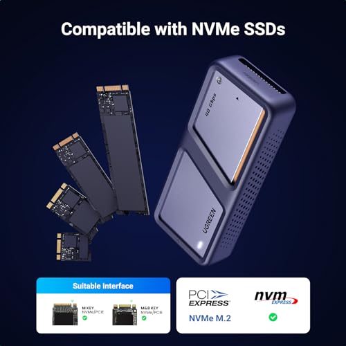 Aluminum M.2 NVMe SSD Enclosure with Cooling Fan