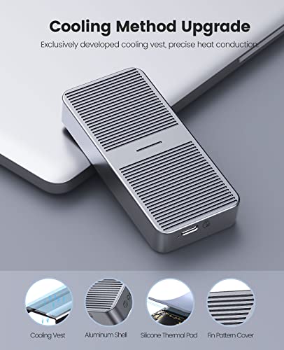 Aluminum NVME SSD Enclosure for Gaming Laptops Gray