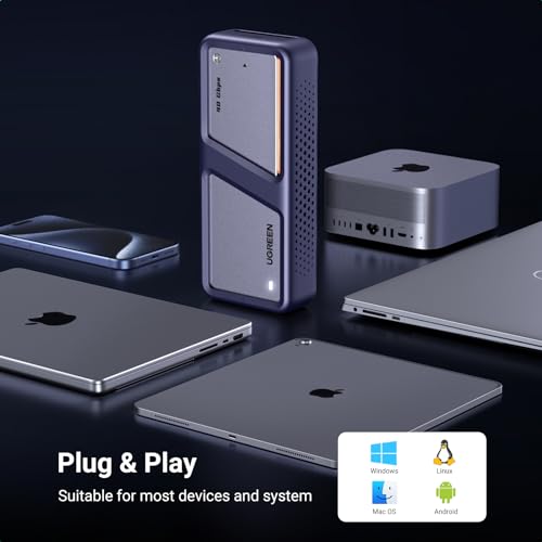 Aluminum M.2 NVMe SSD Enclosure with Cooling Fan