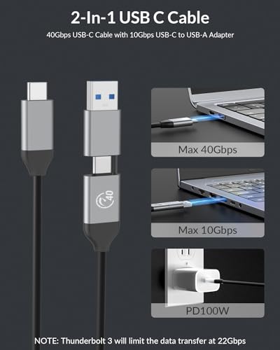 GiGimundo CNC Aluminum SSD Caddy, Thunderbolt 3/4 Compatible
