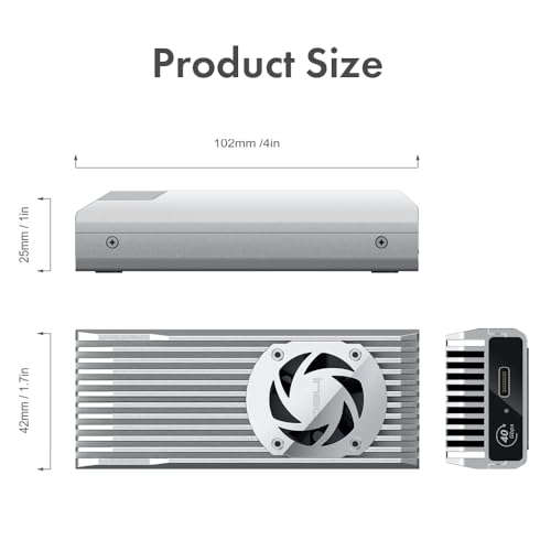 ineo NVMe SSD Enclosure with Cooling Fan [C2598]