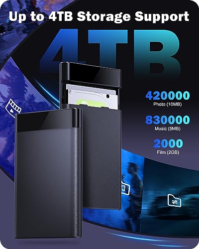 Gaming Laptop HDD Enclosure, USB 3.0, Tool-Free Black
