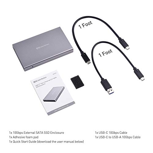 Aluminum 10Gbps USB-C Hard Drive Enclosure for Gaming