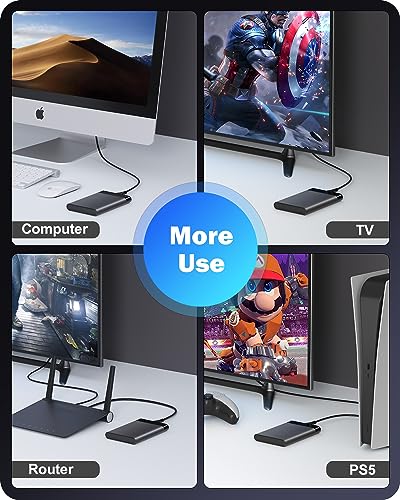 Gaming Laptop HDD Enclosure, USB 3.0, Tool-Free Black