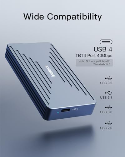 Inateck Aluminum M.2 NVMe SSD Enclosure, USB4.0/Thunderbolt 4