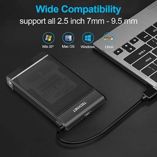 TeckNet USB 3.0 HDD SATA External Hard Drive Enclosure