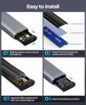 Aluminum Tool-Free M.2 NVMe SSD Enclosure Adapter
