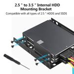 DEEPFOX Mounting Kit: 2.5" to 3.5" HDD/SSD Bracket