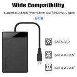 2.5" SATA to USB 3.0 External Hard Drive Enclosure