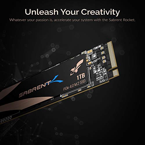 SABRENT 1TB NVMe SSD Gen 4 Heatsink Laptops
