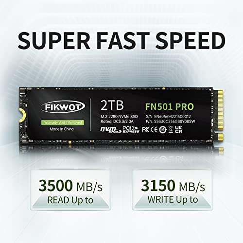 Fikwot FN501 Pro 2TB NVMe SSD - Gaming Laptop速