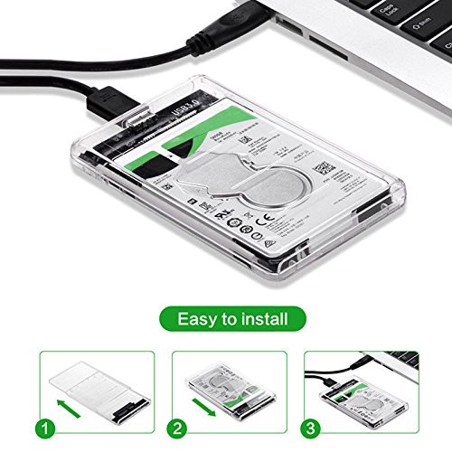 Clear Multibao USB 3.0 SATA Drive Enclosure 2.5