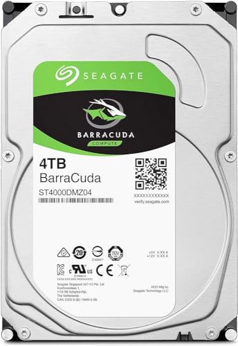 4TB Seagate BarraCuda Internal HDD for Computer Desktop