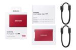 Samsung T7 Portable SSD - 500GB - Metallic Red