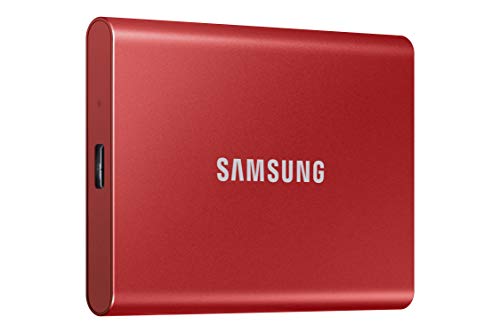 Samsung T7 Portable SSD - 500GB - Metallic Red