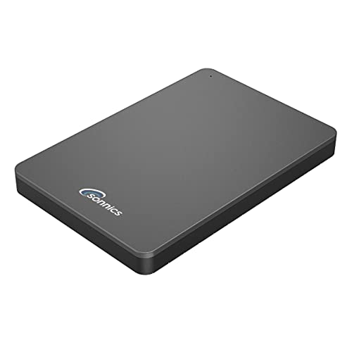 Sonnics 1TB Grey External Portable Hard Drive - USB 3.1 Compatible with Windows, Mac, Smart TV, XBOX, PS4/PS5