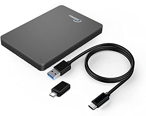 Sonnics 1TB Grey External Portable Hard Drive - USB 3.1 Compatible with Windows, Mac, Smart TV, XBOX, PS4/PS5