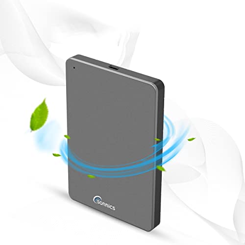 Sonnics 1TB Grey External Portable Hard Drive - USB 3.1 Compatible with Windows, Mac, Smart TV, XBOX, PS4/PS5