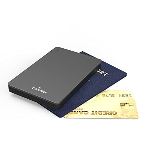 Sonnics 1TB Grey External Portable Hard Drive - USB 3.1 Compatible with Windows, Mac, Smart TV, XBOX, PS4/PS5