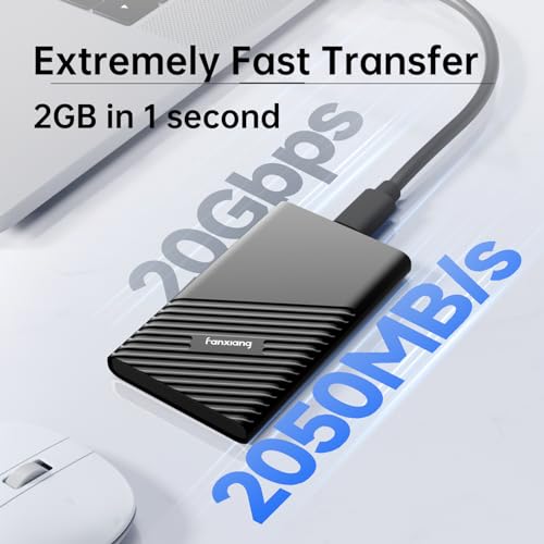 1TB External SSD: Portable Gaming Drive, USB-C 3.2