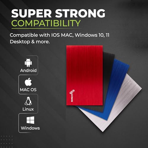 Ultra Slim 1TB Portable HDD for Mac Gaming Laptops