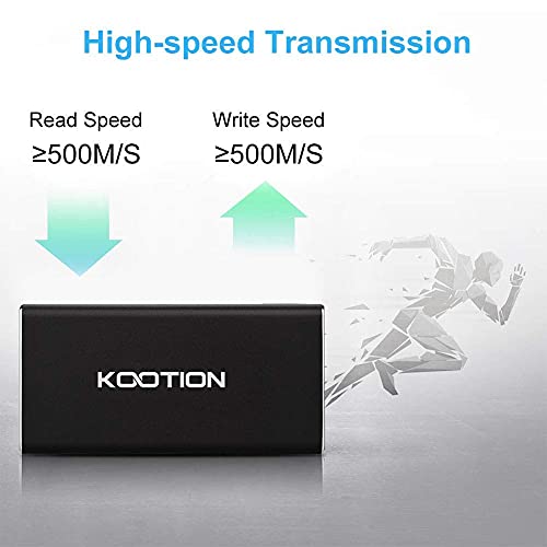 KOOTION 500GB Portable External SSD for Gaming Laptops