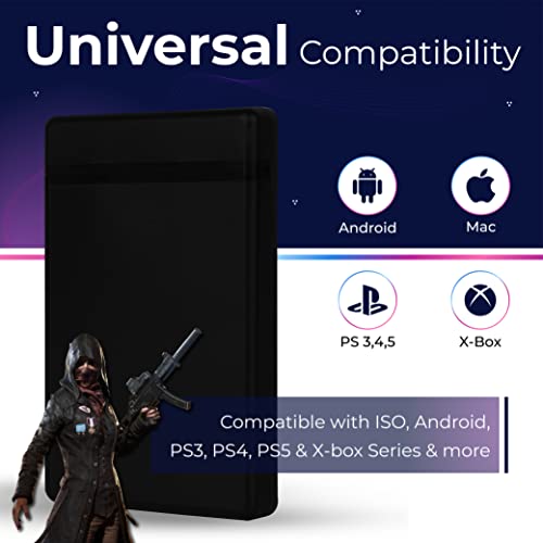 Portable Gaming Drive with 320GB for XBOX, PS4