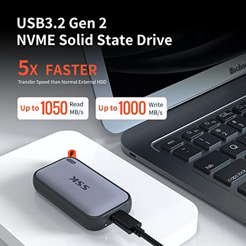 500GB Portable External NVME SSD for Gaming Laptops