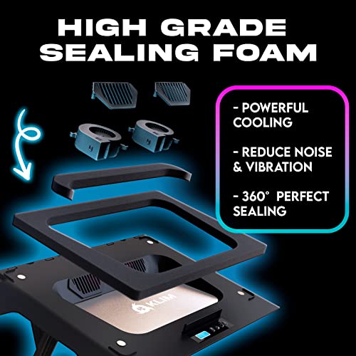 KLIM Everest Laptop Cooling Pad | Turbo-Fan | Sealed Foam | 14-17.3 in