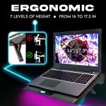 KLIM Everest Laptop Cooling Pad | Turbo-Fan | Sealed Foam | 14-17.3 in