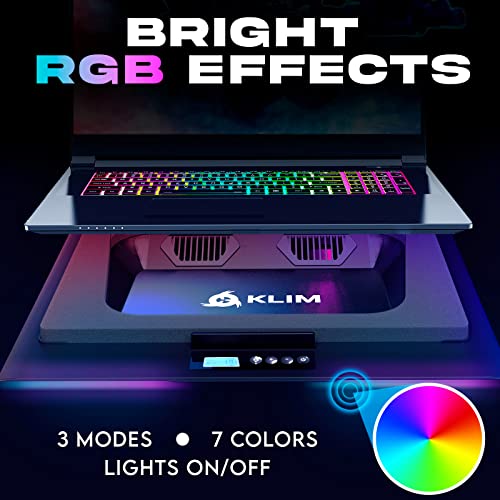 KLIM Everest Laptop Cooling Pad | Turbo-Fan | Sealed Foam | 14-17.3 in