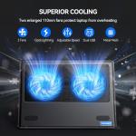 TECKNET Gaming Laptop Cooler Stand with Adjustable Fans