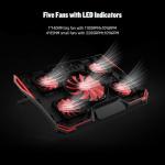 Gaming Laptop Cooling Pad with LED Lights and Fans