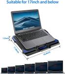 LIANGSTAR Laptop Cooling Pad with 6 Quiet LED Fans