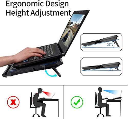 LIANGSTAR Laptop Cooling Pad with 6 Quiet LED Fans