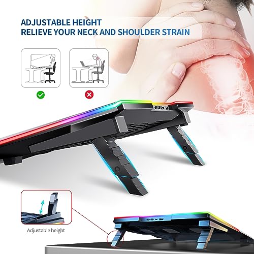 LIANGSTAR Gaming Laptop Cooling Pad 12-17.3 Inch, RGB