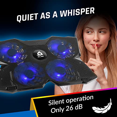 KLIM Wind Laptop Cooling Pad - Most Powerful 2024